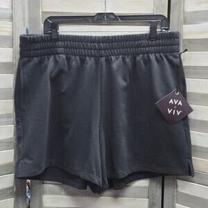Plus Size Fleece Lounge Shorts | Ava & Viv | 0X(14W)
